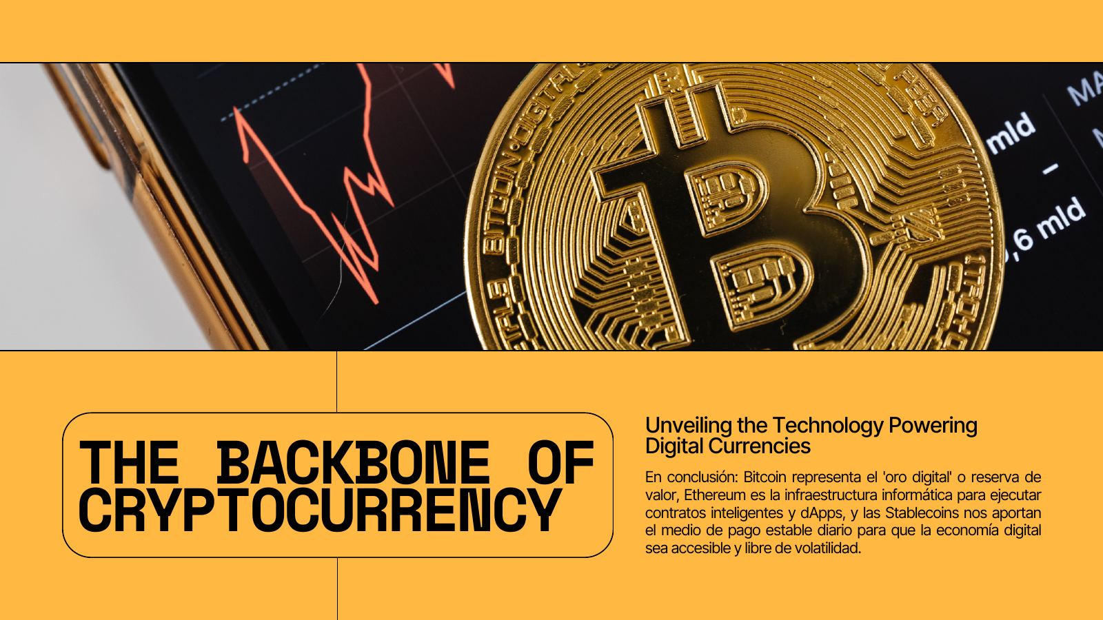 Diapositiva 13 de 14. Conclusión: Bitcoin, Ethereum y stablecoins en la economía digital.